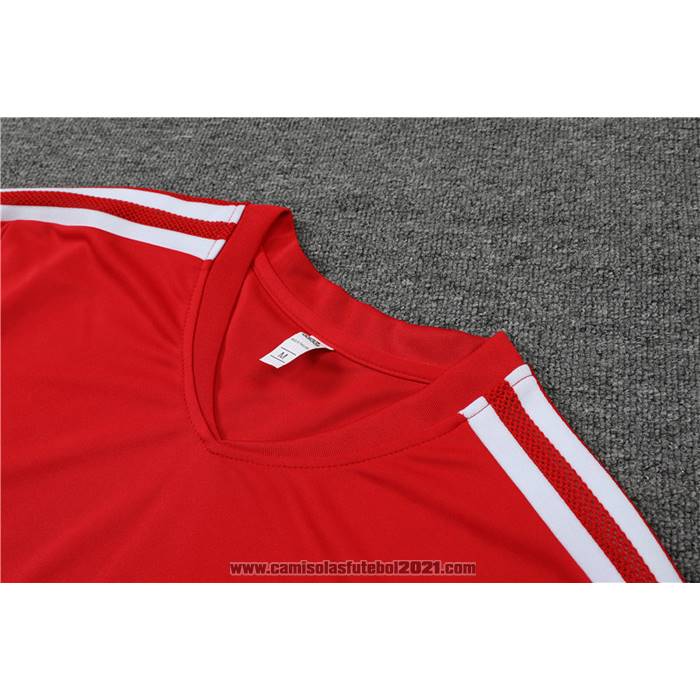 Fato de Treino Manchester United Manga Curta 2022-2023 Vermelho - Calcas Curta